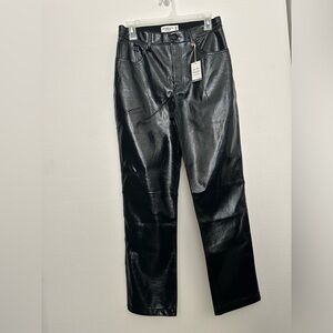Abercrombie & Fitch Dark Straight vinyl pants